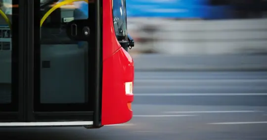 fast bus on the road