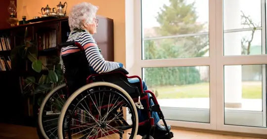 old person in a wheelchair